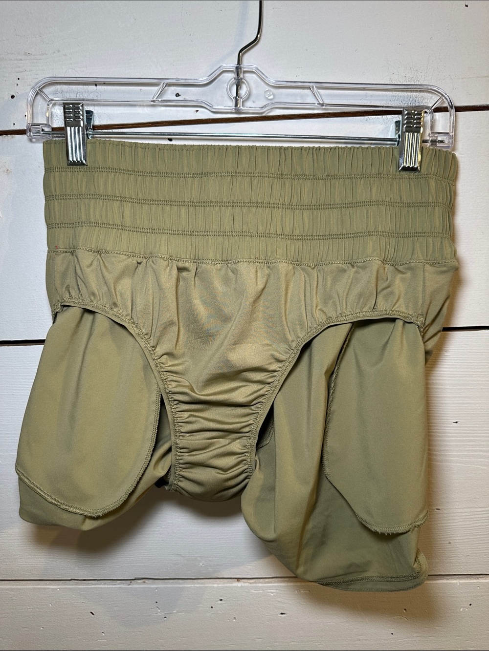 Nike Womens Dri-FIT Ultra High-Waisted 3" Lined Shorts Neutral Olive Medium - Picture 6 of 11